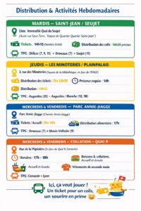 Distribution et activités à Genève